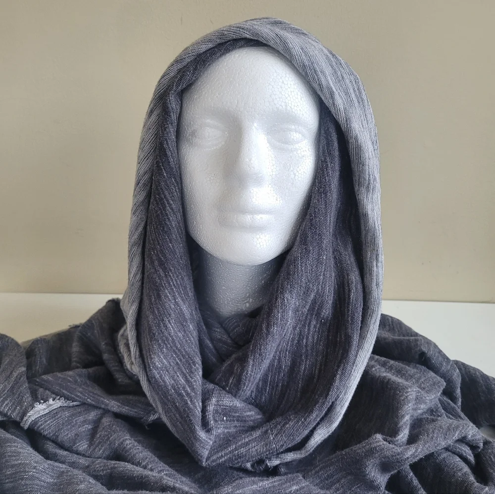 Free People Beach Oversized Cowl Neck Lightweight Knit Top Gray Womens